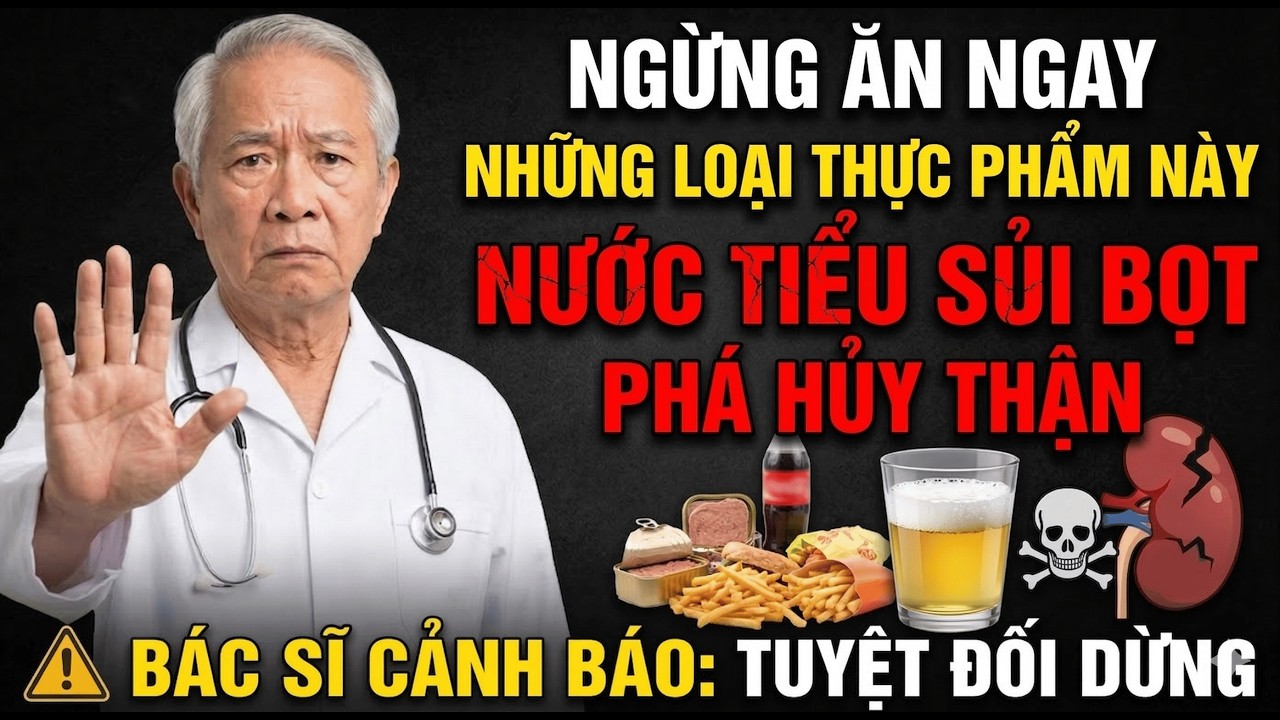 THẬN Yếu, Protein NIỆU Tăng Tránh Xa 9 THỰC PHẨM Gây Hại cho THẬN Này! Sức Khoẻ Người Cao Tuổi