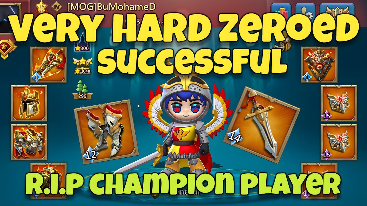 Lords Mobile - Very Hard Zero On Mythic Champion Player. Took us too many rallies, but was succesful