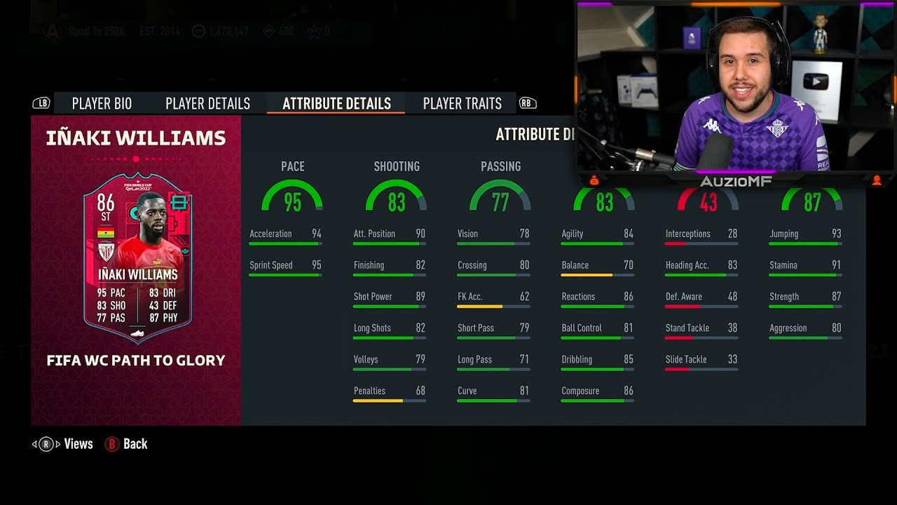 Auzio Reacts to NEW 86 PTG Inaki Williams SBC