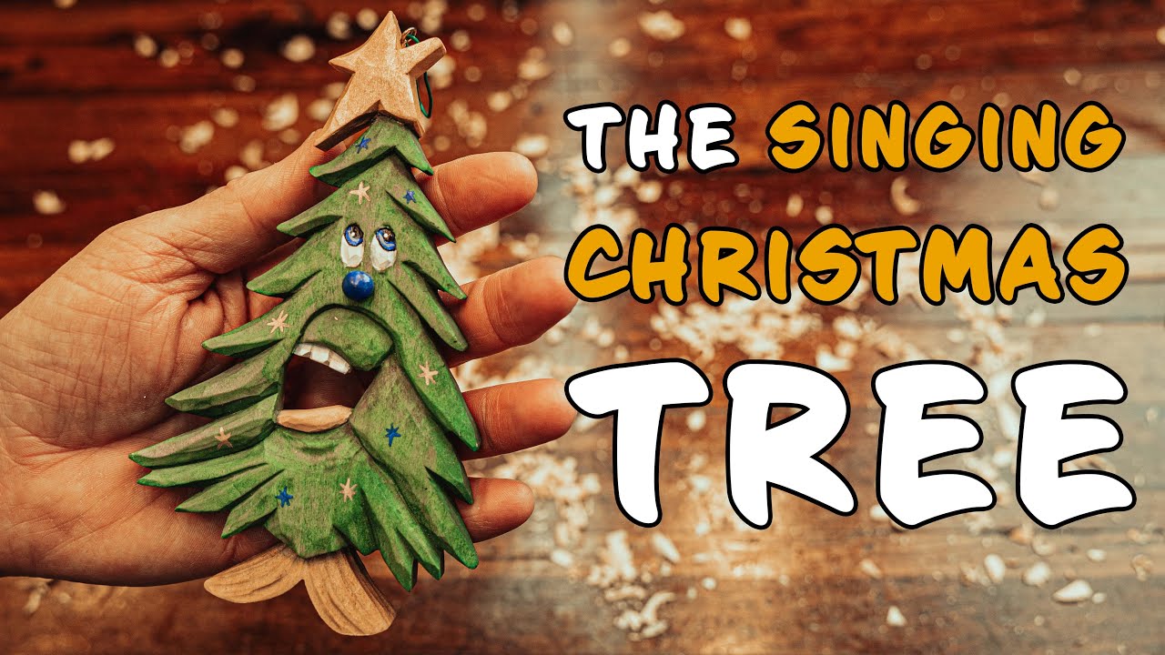 Christmas Tree Wood Carving || The Singing Christmas Tree Ornament