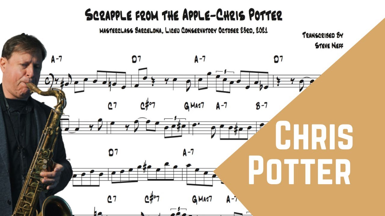 Chris Potter Scrapple From the Apple solo transcription