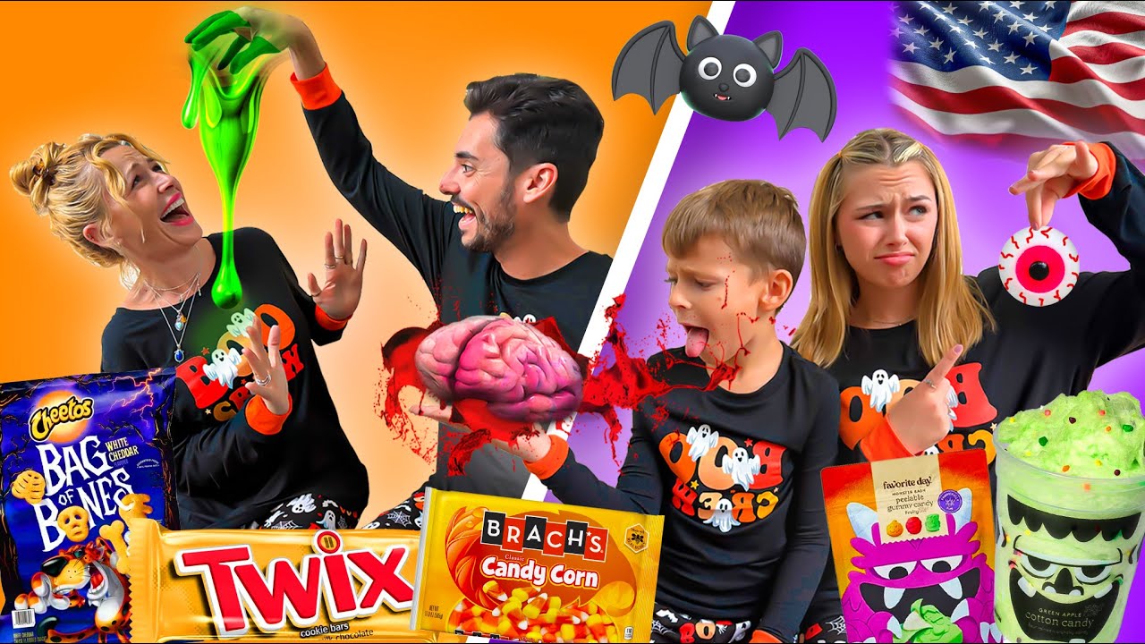 PROBAMOS los DULCES de HALLOWEEN más LOCOS de ESTADOS UNIDOS 🇺🇸 Familia Carameluchi