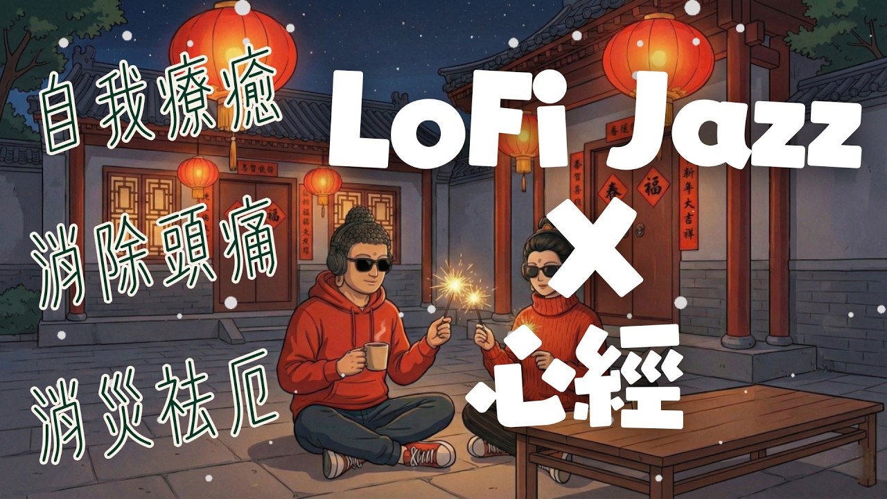 消災祛厄 / 消除病痛 / 吉祥平安 | 般若波羅蜜多心經 × 深夜 LOFI JAZZ｜仙女棒下的歲末溫柔：讓心安住在火花跳動的瞬間