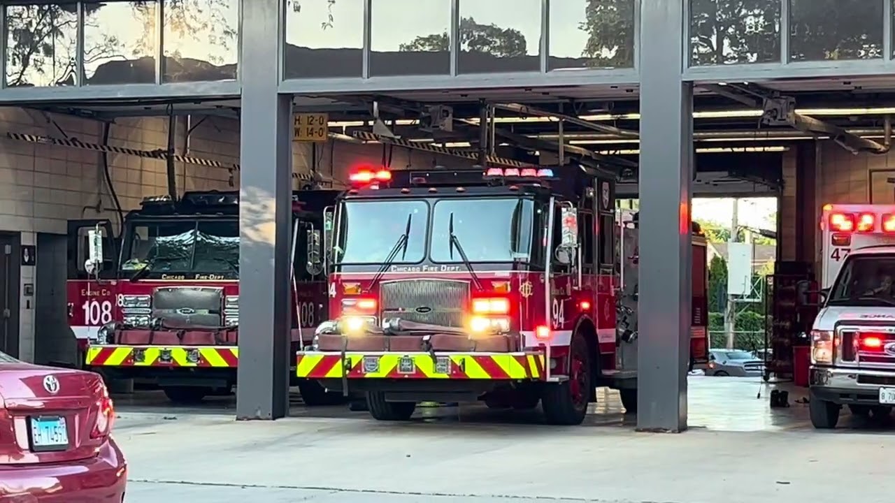 Chicago fire department ambulance 47 engine 94 responding