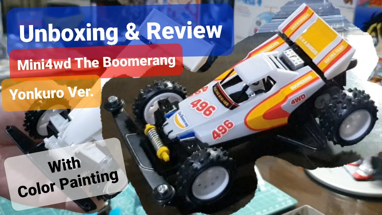 Unboxing & Review Mini4wd The Boomerang Yonkuro Ver. From DD VC Model With Color Painting 🥰