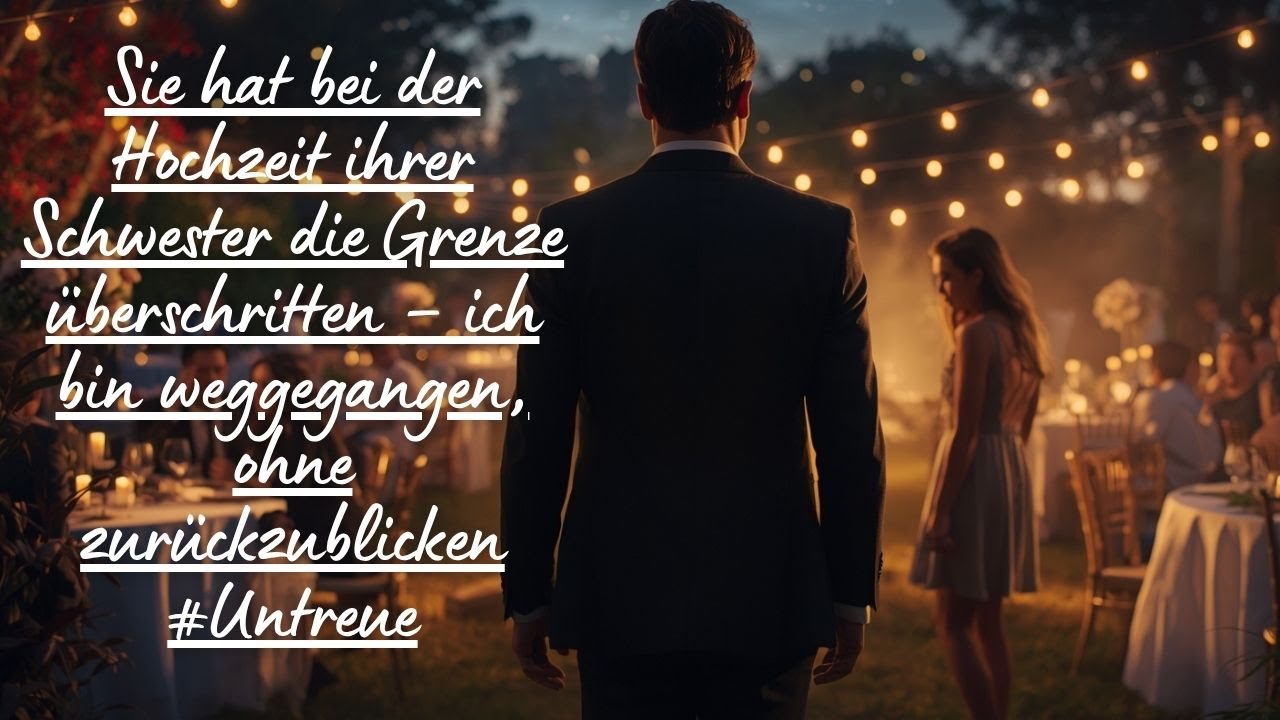 Die Hochzeit ihrer Schwester wurde zum Tag, an dem ich meine Frau verlor...