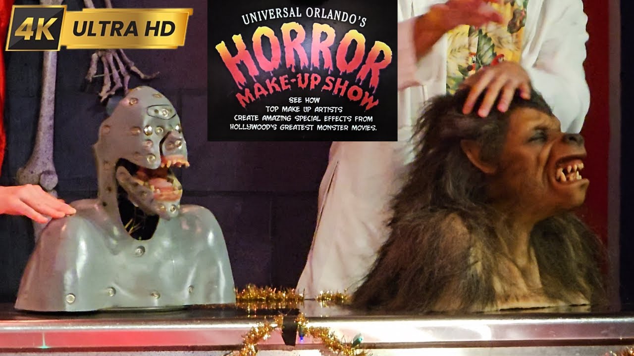 Шоу ужасов макияжа Universal Orlando Complete 4K – Universal Studios Florida – 22 ДЕКАБРЯ 2023 г.