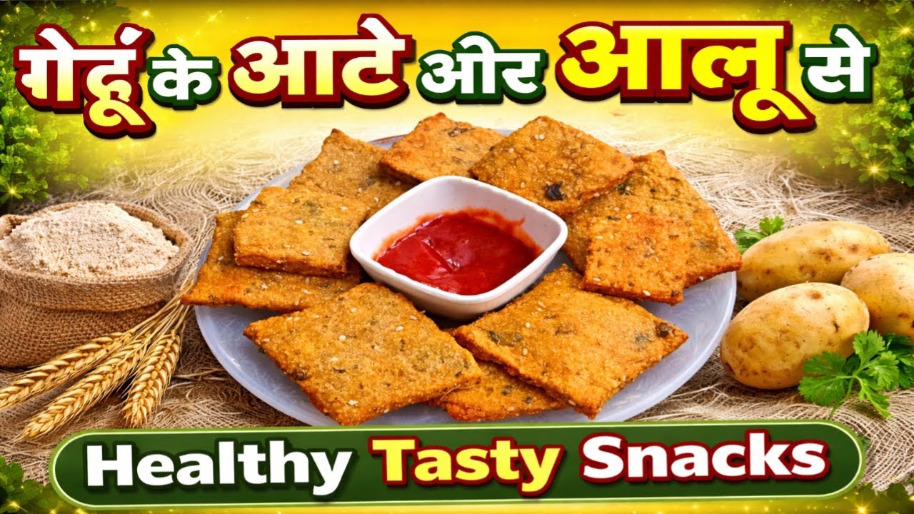 गेहूं के आटे और आलू से बनाएं कुरकुरा नाश्ता | Healthy &Crispy Wheat Potato Snacks Recipe 