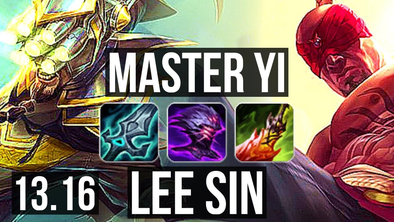 MASTER YI vs LEE SIN (JNG) | Penta, 4.4M mastery, 1200+ games, Legendary | KR Master | 13.16