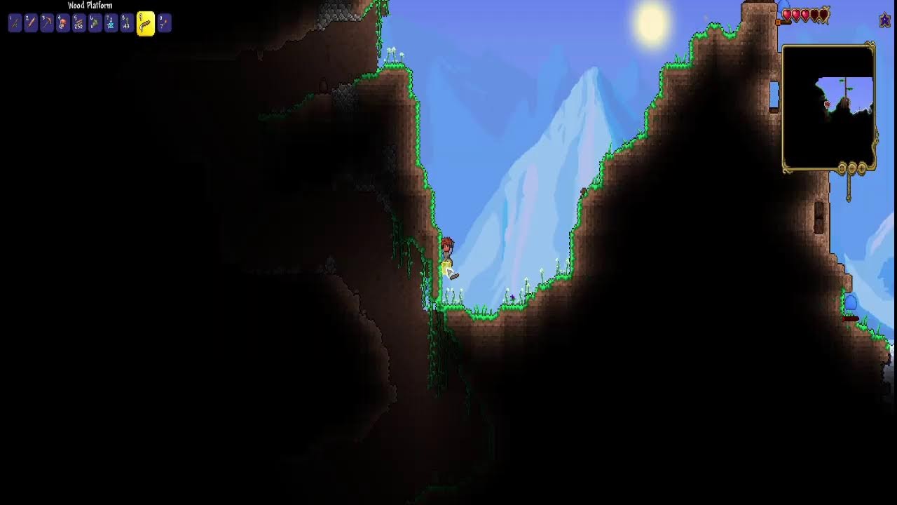 Trying hardcore terraria for the first time