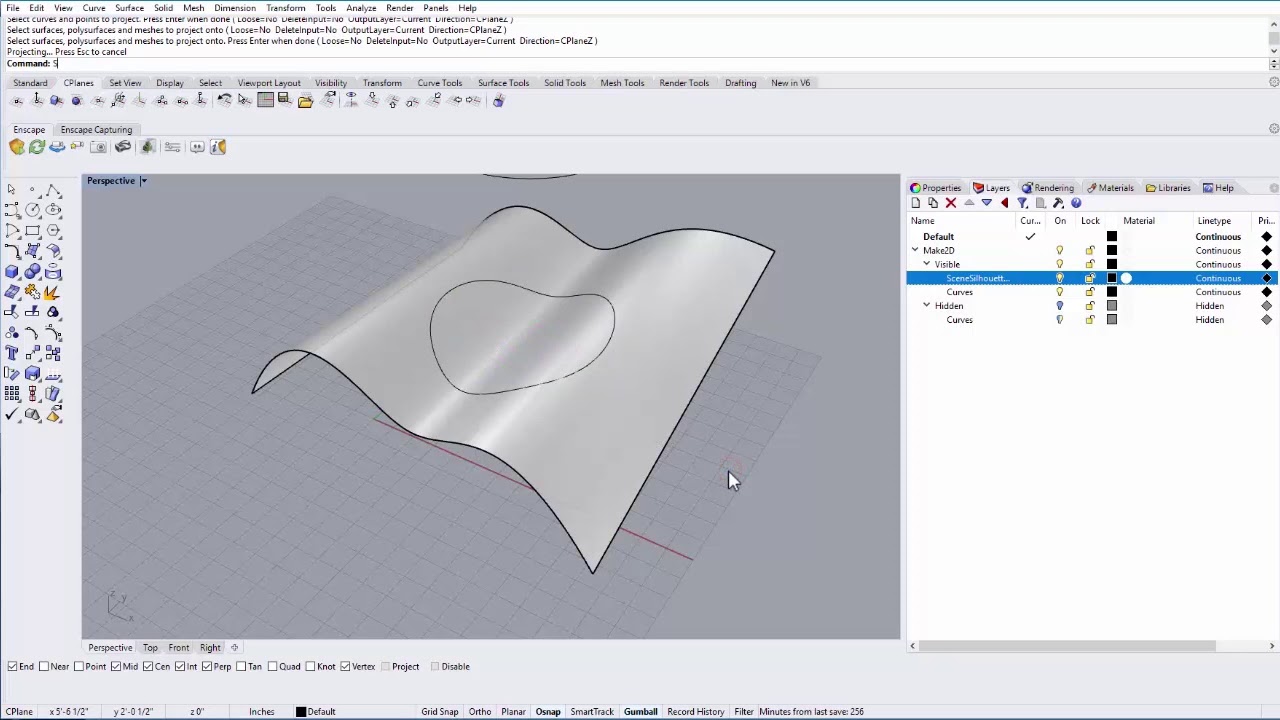 Rhino 6 3D CAD Software | Project Curves
