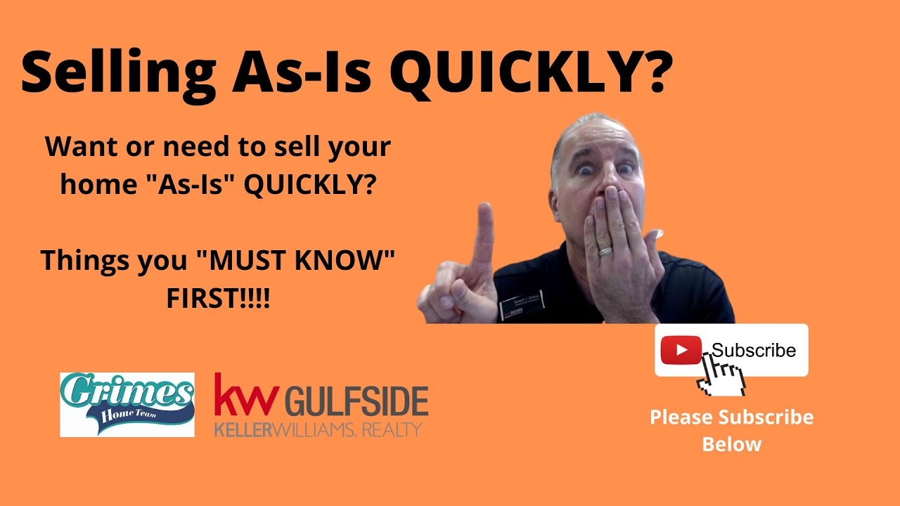 Selling Your House As Is - QUICKLY!