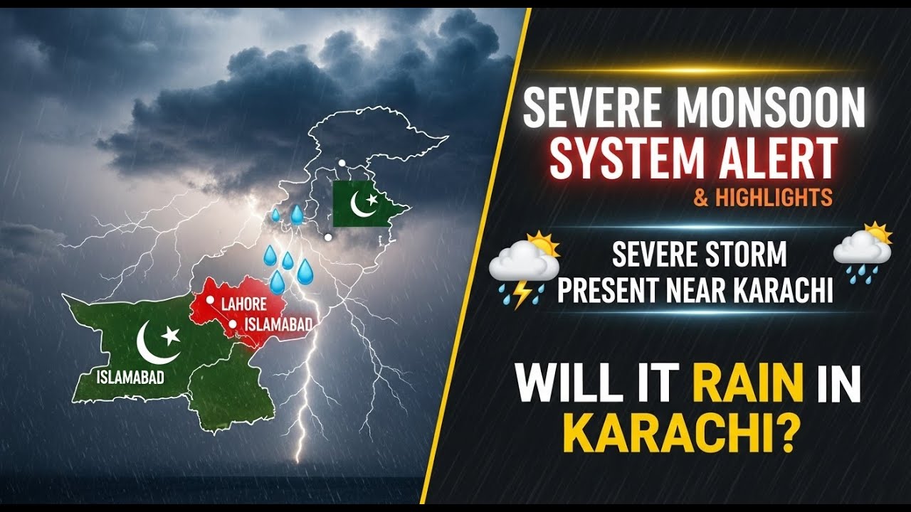 LIVE: Strong Storm Pressent Near Karachi  | Monsoon System Tracking l Urgent Update with Maaz Sami