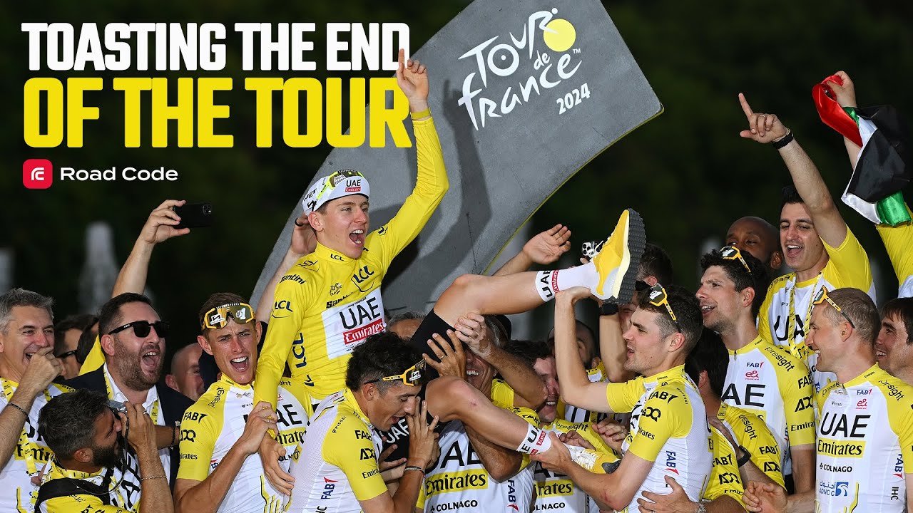 Toasting the end of the Tour de France