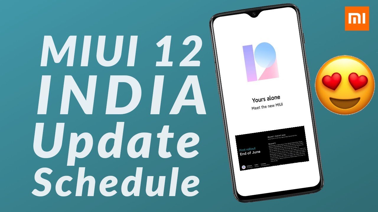 MIUI 12 Stable Update supported devices list and Schedule !!