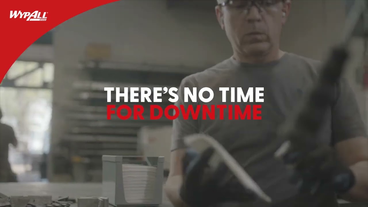 WypAll® Right Purpose L40 Wipes: No time for downtime. 6 Sec