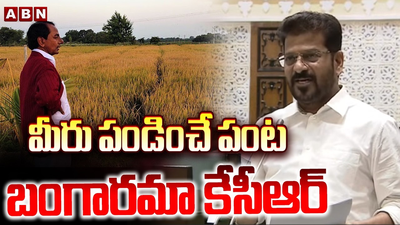 మీరు పండించే పంట బంగారమా కేసీఆర్ | CM Revanth On KCR Farmhouse Paddy Price | ABN