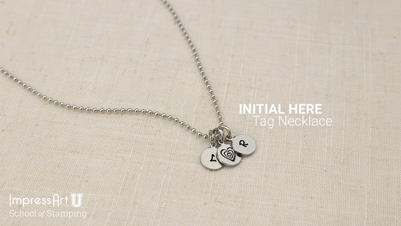 Hand Stamped Initial Necklace - ImpressArt