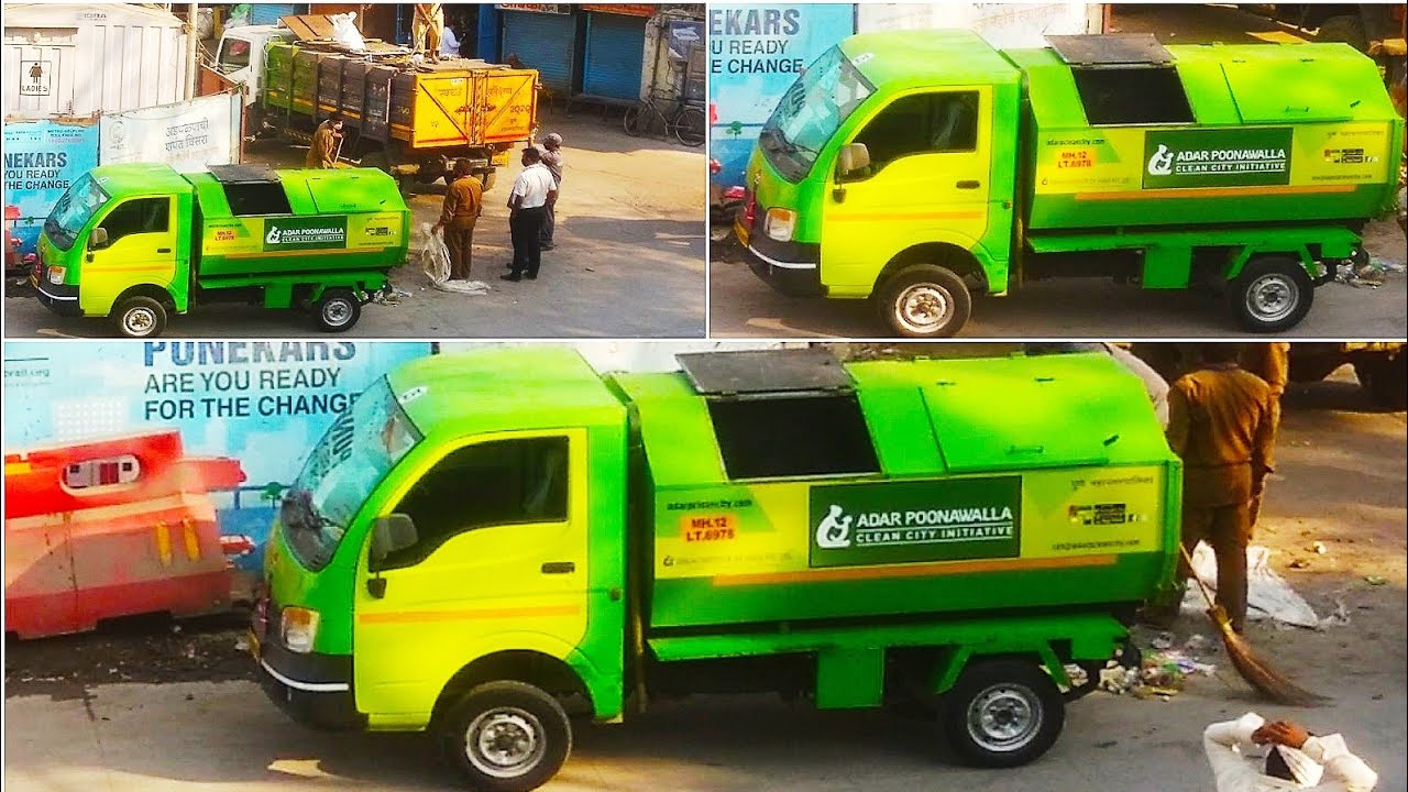 Shivaji Nagar, Pune (MH, India): Garbage Truck /Kachra Gadi/ swachh bharat ka irada song