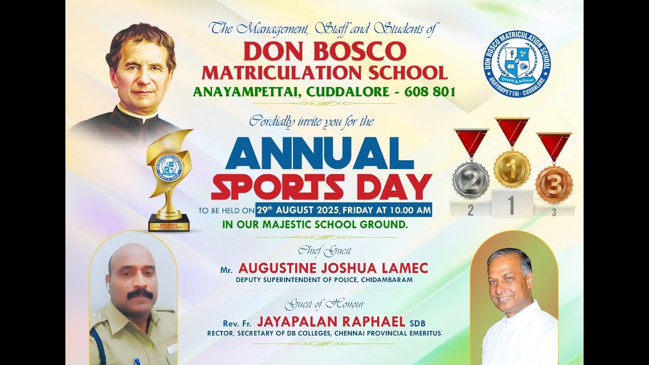 SPORTS DAY @ DON BOSCO MATRICULATION SCHOOL, ANAYAMPETTAI.