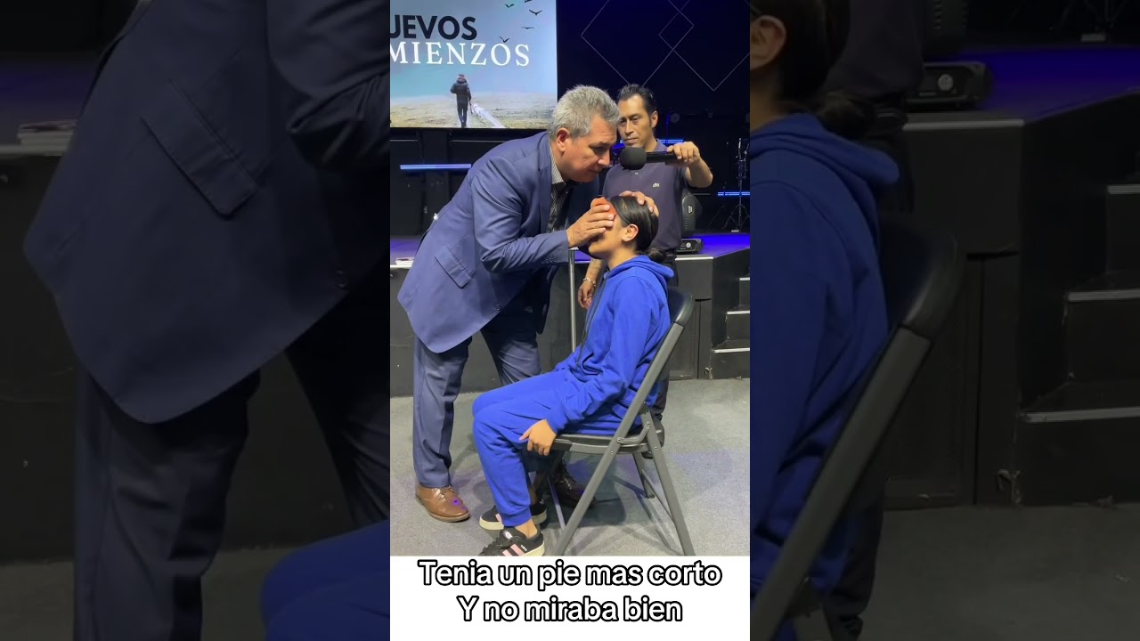 Joven con problema de pie y vista