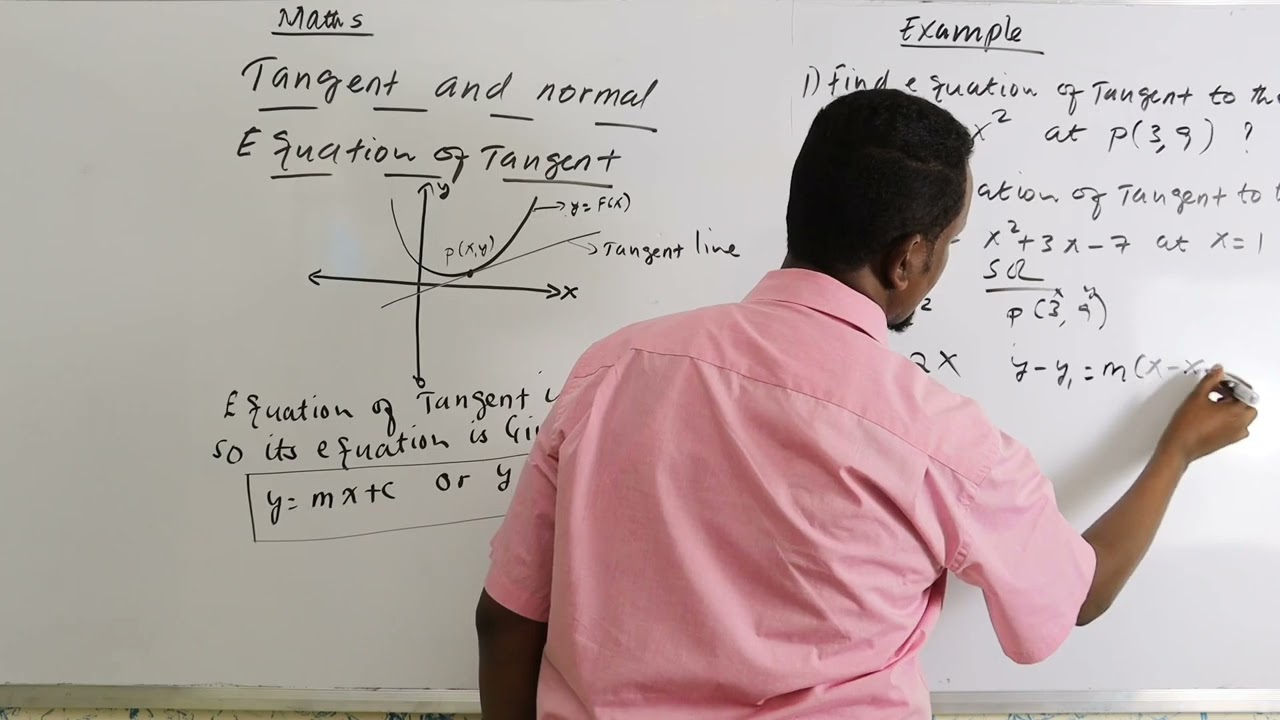 Calculus equation of tangent lesson 13
