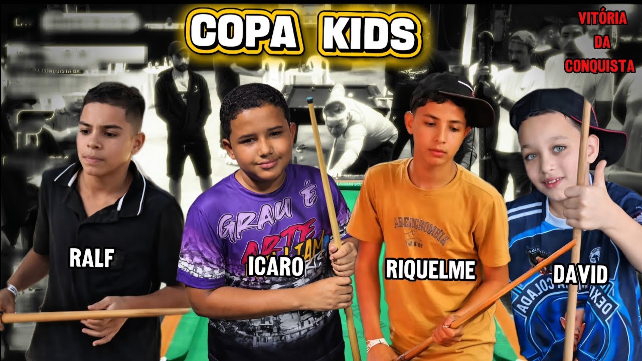 COPA KIDS:  OS 4 MELHORES JOGADORES MIRIM DO BRASIL...  quem ganhou? 🔥😱🏆 #sinuca 