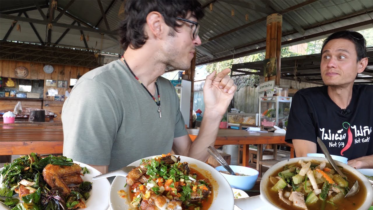 Karen Mountain Meal with @MarkWiens at Doi Intanon. Organic Food + BONUS Sakura Flowers