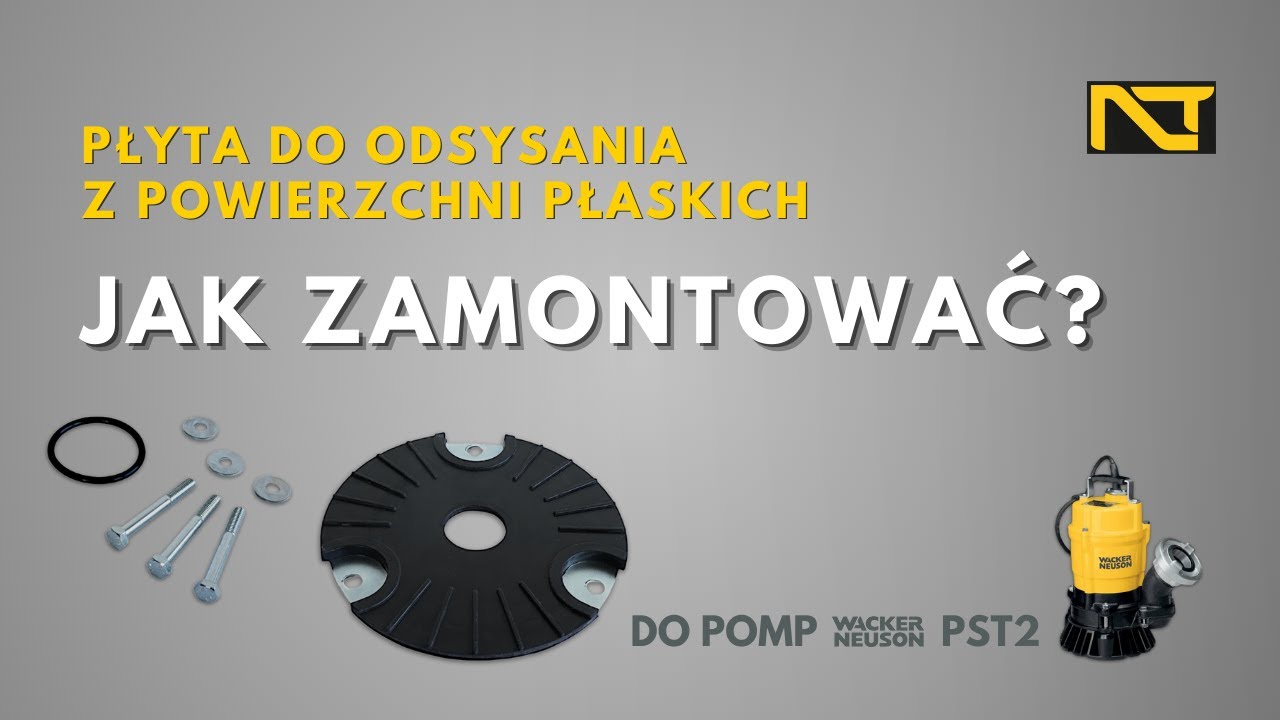 PŁYTA DO ODSYSANIA z powierzchni płaskich do pomp Wacker Neuson PST2. Jak zamontować? // NORWIT.PL