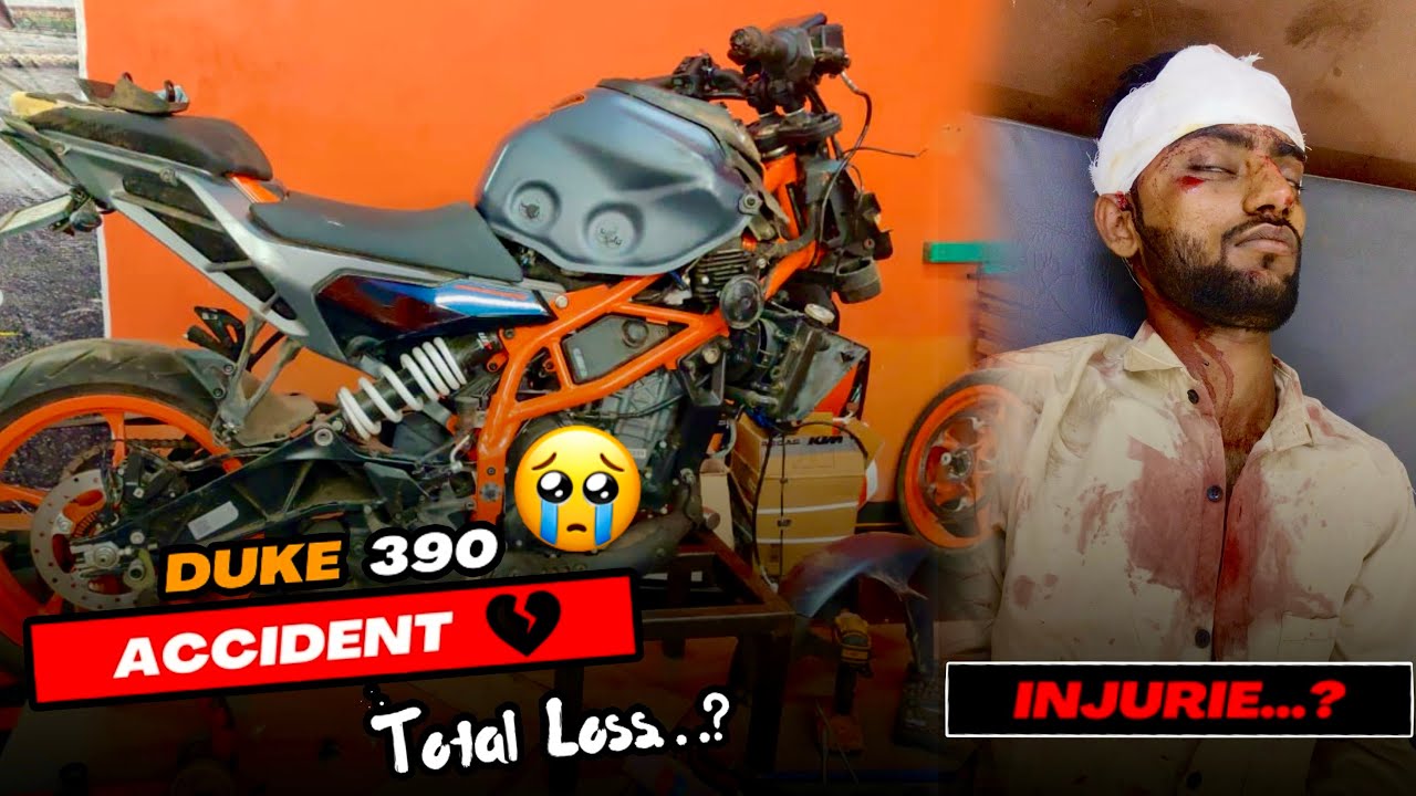 I Crashed My New Duke 390 💔 Total Loss ? Hand Injuries - BroBots Moto