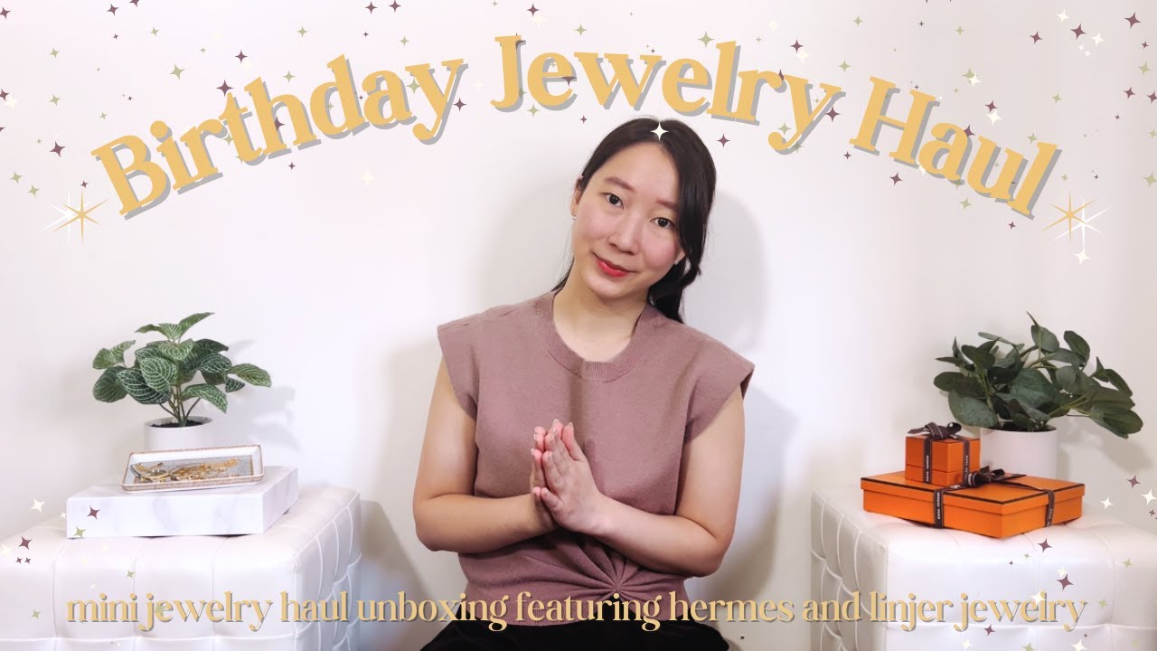 mini jewelry haul unboxing (featuring hermes and linjer jewelry!) 💍✨