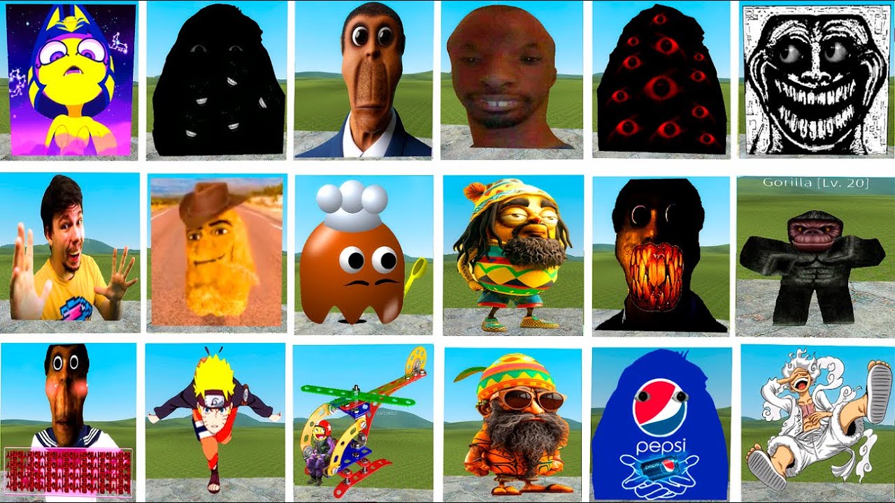 MUNCI FAMILY, OBUNGA & CUSTOM RANDOM NEXTBOT \ Nextbots \ Gmod! Garry's Mod!