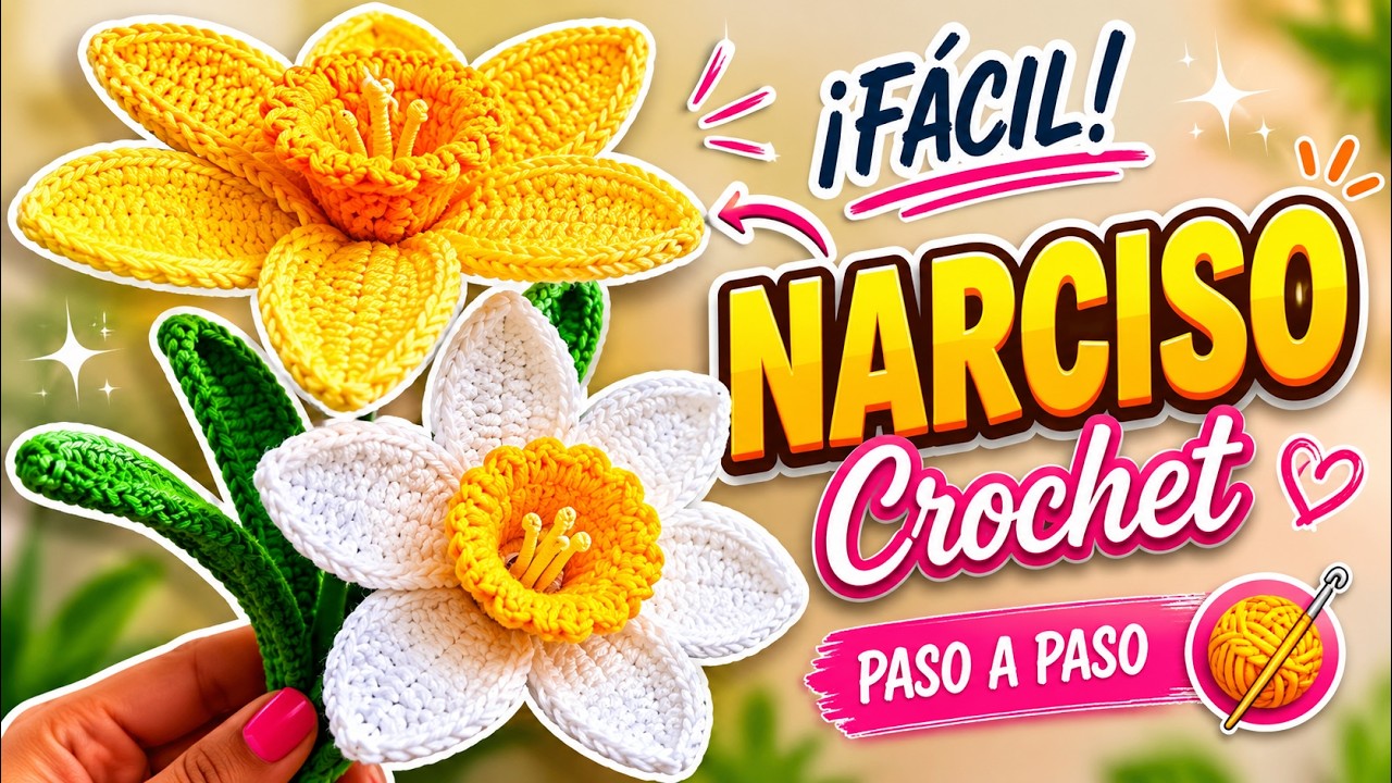 Narcisos CROCHET 🧶♥️🌼