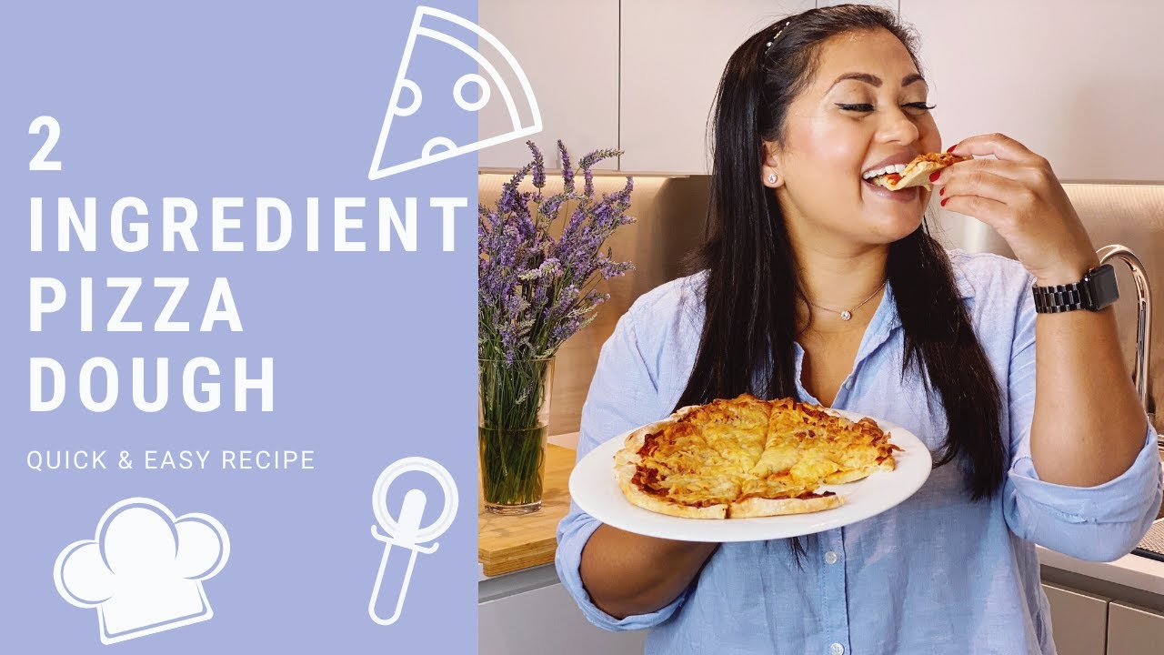 HEALTHY 2 INGREDIENT PIZZA DOUGH | Making pizza from scratch at home | AllAboutAnika