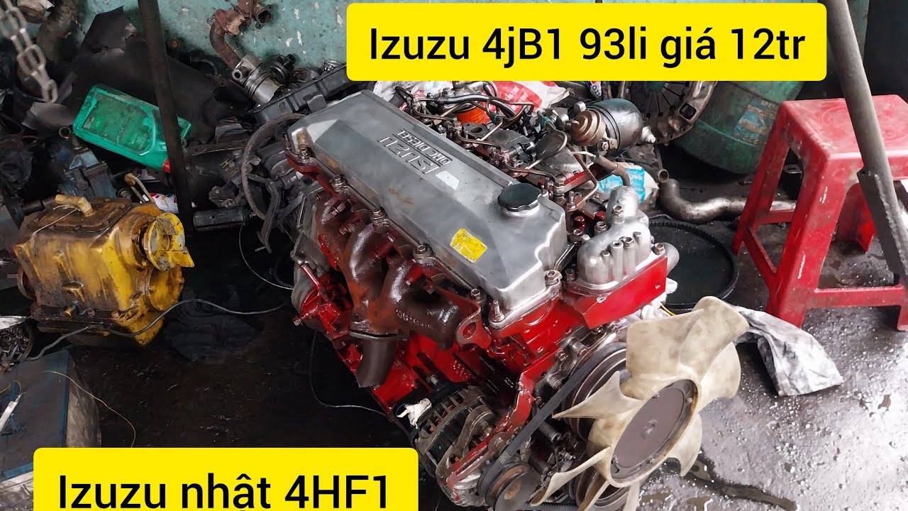 Máy isuzu 4jB1 93li giá 12tr máy isuzu nhật 4hf1..1tấc 12...máy huynhDai D4DA