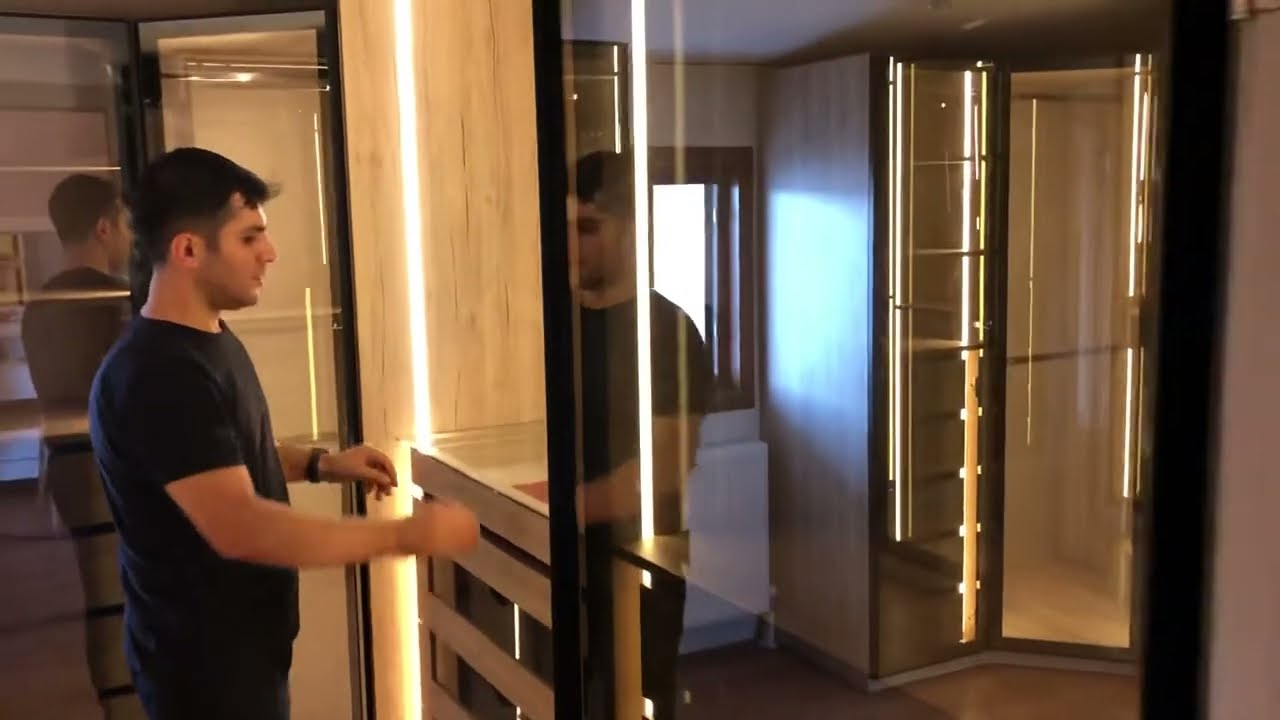 DESSONI Giyinme Odası Sürgülü Reflekte cam #dessoni