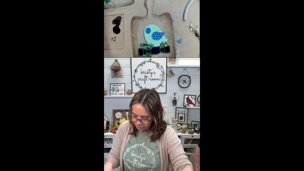 Spring Fling Cutting Board W/Spring Bird