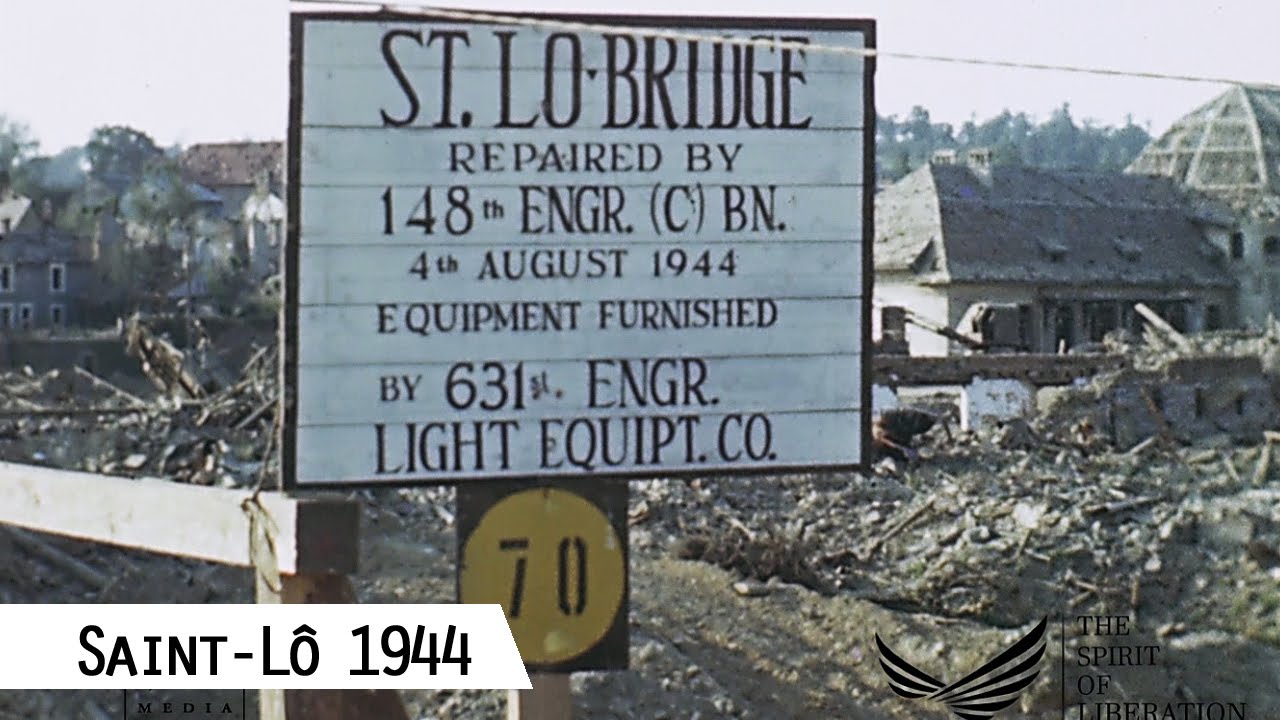 Saint-Lô - the Capital of the Ruins in 1944 (in color and HD)