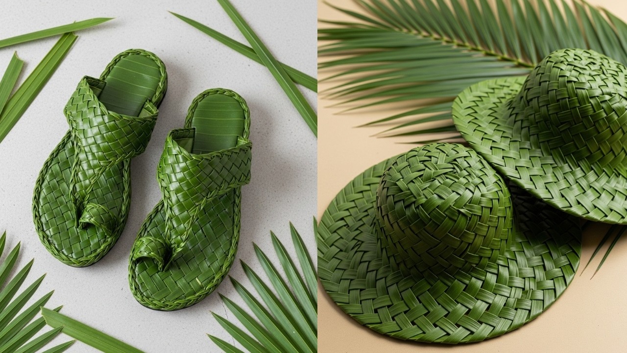 SECRET to Making Coconut Sandals,Hat,Bag from  Coconut Leaves - Best coconut compilation