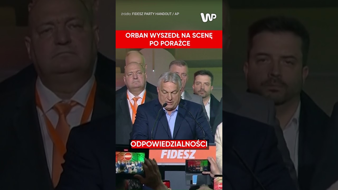Orban wyszedł na scenę. 