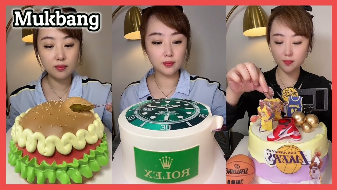 [ASMR] Chinese mukbang #404 #makanan  #dessert #cake #noodles #중국먹방 #केक #chicken #볶음면 #eatingshow