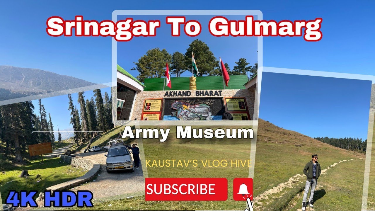 Srinagar To Gulmarg | Gulmarg Sightseeing | Army Museum | Valleys like Switzerland all around