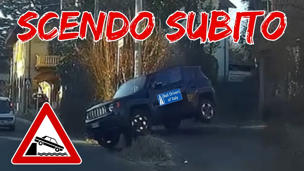 BAD DRIVERS OF ITALY dashcam compilation 1.29 - SCENDO SUBITO