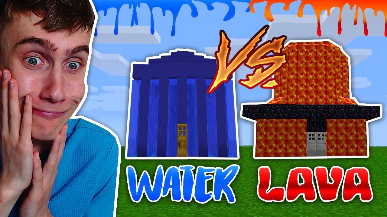 WATER HUIS vs LAVA HUIS CHALLENGE in MINECRAFT!