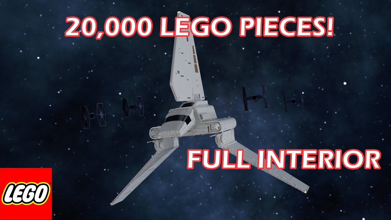 HUGE Lego Star Wars Tydirium Shuttle Moc with Full Interior and Motorized Functions