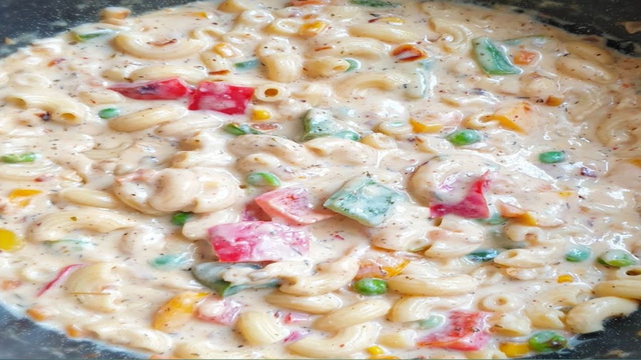 Chicken creamy white sauce pasta recipe by delicious Dishes|| White sauce|| Creamy pasta||