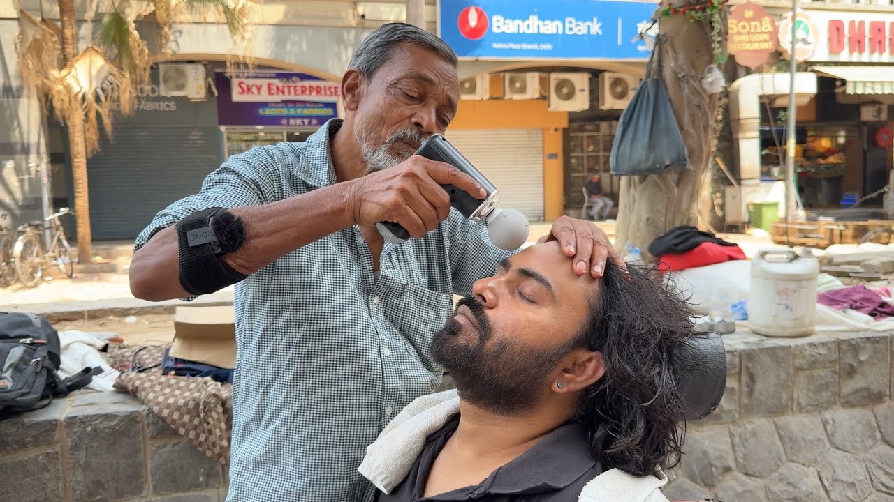 Ear Cleaning Massage First Time By Waris Barber l I am Going to Sleep 😴 l Relaxing Head Massage