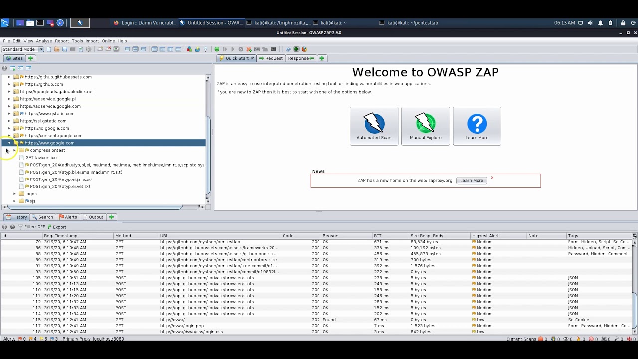 OWASP ZAP - Środowisko do test&oacute;w