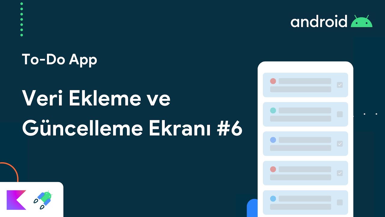 ✅ To-Do App | Veri Ekleme ve Güncelleme Ekranı 6️⃣  #Room #Hilt #MVVM #Coroutines #DiffUtil