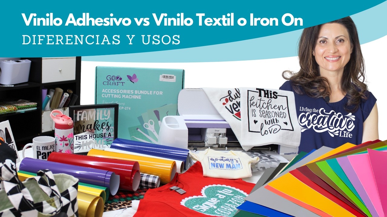 Cuál es la Diferencia entre Vinilo Adhesivo y Vinilo Textil Iron On - Como se Usan?